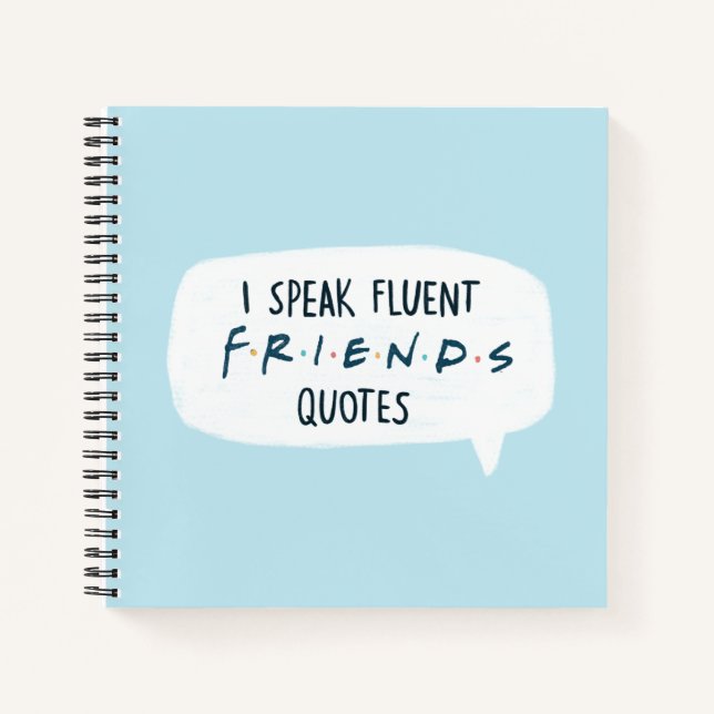 Ich spreche fließende FREUNDS™-Zitate Notizbuch (Vorderseite)