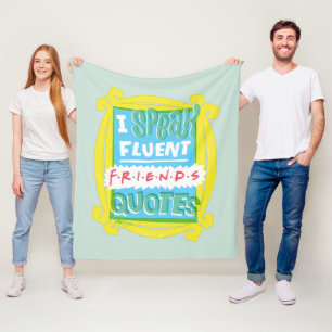 Ich spreche fließende FRIENDS™-Zitate - Peephole Fleecedecke