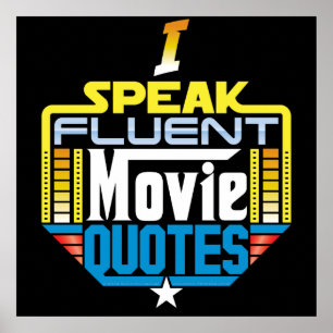Ich spreche fließendes Film-Zitat-Plakat Poster