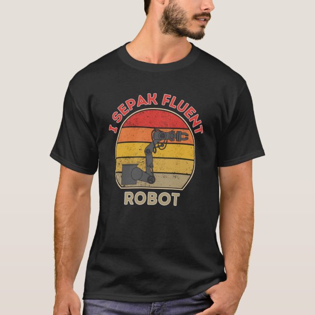Ich spreche Fluent Robot Robotics T-Shirt (Vorderseite)