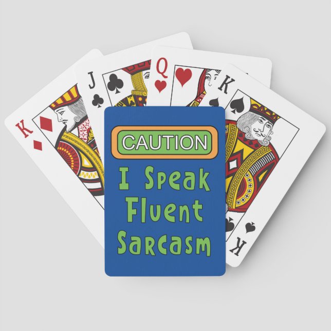 Ich spreche Fluent Sarcasm Spielkarten (Rückseite)