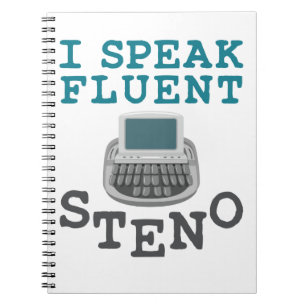 Ich spreche Fluent Steno Court Reporter Stenograph Notizblock
