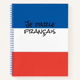 Ich spreche Französisch mit den Farben der französ Notizbuch