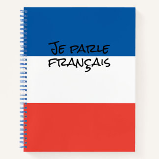 Ich spreche Französisch mit der Sprache der Flagge Notizbuch