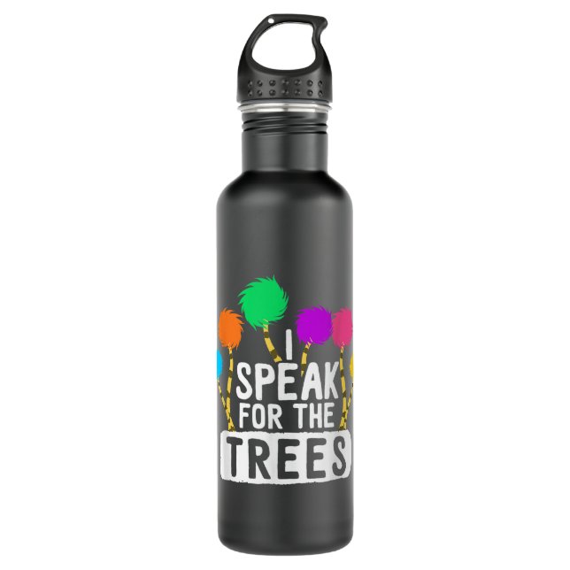 Ich spreche für den Tree Earth Day Inspiration Hip Edelstahlflasche (Vorderseite)