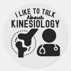 Ich spreche gerne über Kinesiologie Runder Aufkleber