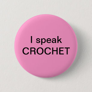 Ich spreche HÄKELARBEIT Button