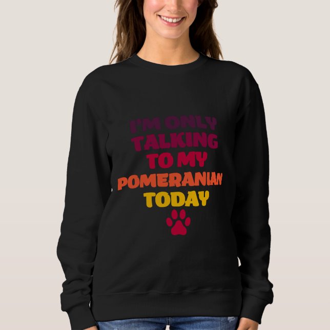 Ich spreche heute Spitz nur mit meinem Spitz Sweatshirt (Vorderseite)