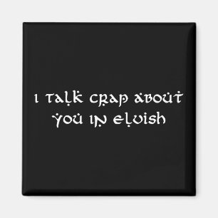 Ich spreche im Elbischen Funny von dir. Magnet