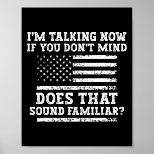 Ich spreche jetzt Shirt Trump Kamala Debatte Funny Poster