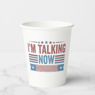 Ich spreche jetzt von Trump Kamala, einer Präsiden Pappbecher