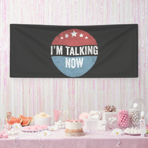 Ich spreche jetzt von Trump Kamala Präsident Debat Banner