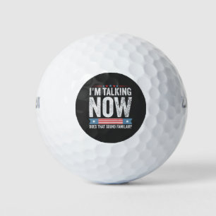 Ich spreche jetzt von Trump Kamala Präsident Debat Golfball
