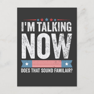 Ich spreche jetzt von Trump Kamala Präsident Debat Postkarte