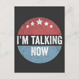 Ich spreche jetzt von Trump Kamala Präsident Debat Postkarte