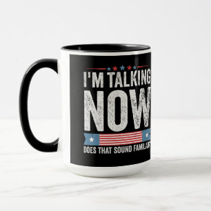 Ich spreche jetzt von Trump Kamala Präsident Debat Tasse