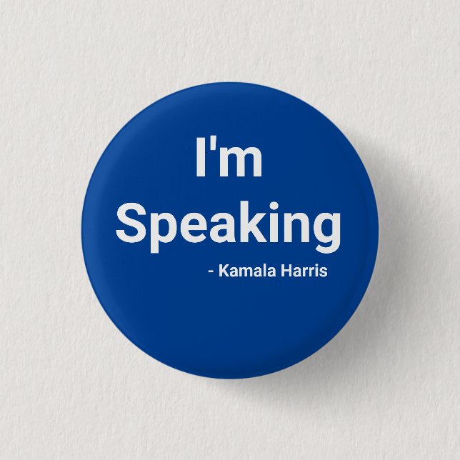 Ich spreche - Kamala Harris Button (Vorderseite)