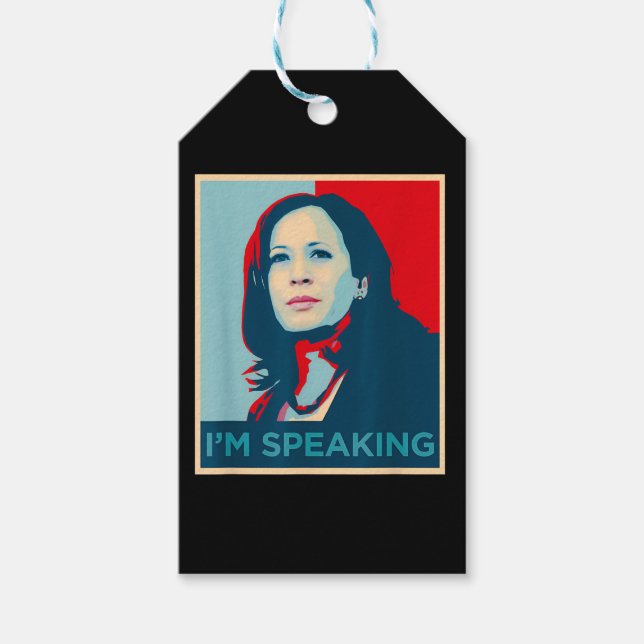 Ich spreche Kamala Harris Geschenkanhänger (Vorderseite)