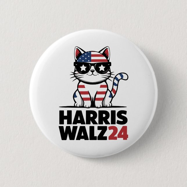 Ich spreche Kamala Harris Präsident Comma La Ameri Button (Vorderseite)
