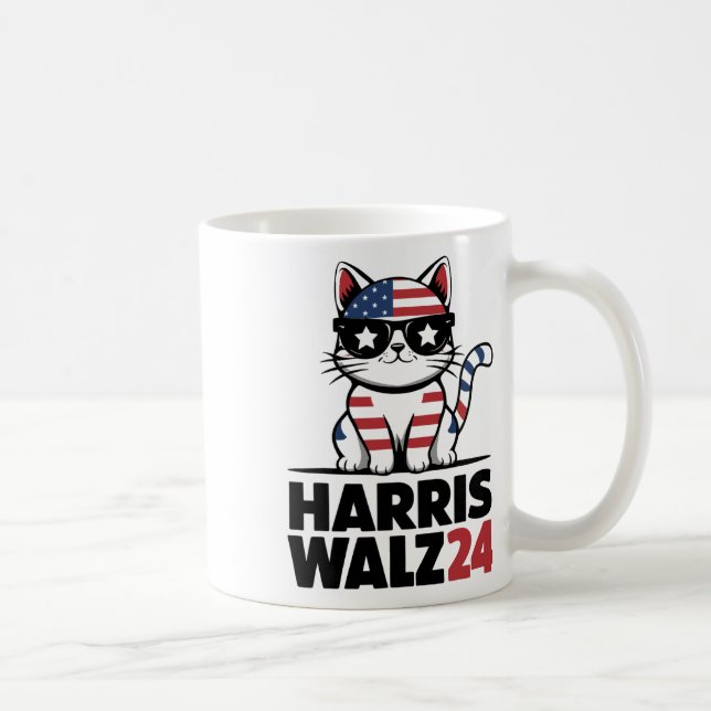 Ich spreche Kamala Harris Präsident Comma La Ameri Kaffeetasse (Rechts)