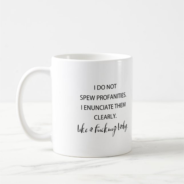 Ich spreche keine Prominente, die ich deutlich aus Kaffeetasse (Links)