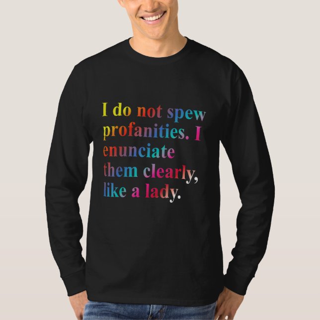 Ich spreche keine Prominente, die ich deutlich aus T-Shirt (Vorderseite)