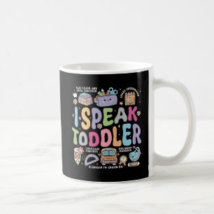 Ich spreche Kleinkind Buntes Schule Kritzel Lehrer Kaffeetasse