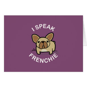 Ich spreche lila Frenchie -