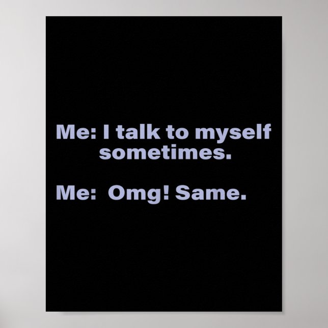 Ich spreche manchmal mit mir selbst poster (Vorne)