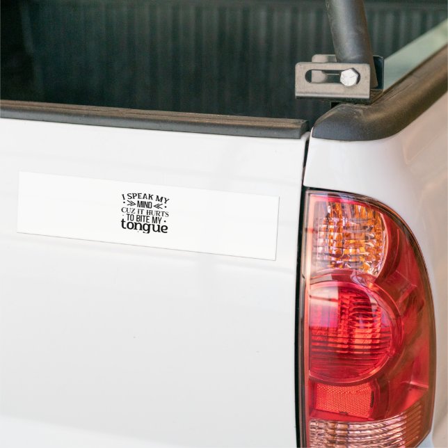 "ICH SPRECHE MEIN MIND >> CUZ ES HURT, MEINE SPRAC AUTOAUFKLEBER (Auf Lkw)