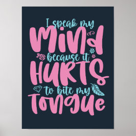 Ich spreche meinen Geist Inspiration Courage Hones Poster