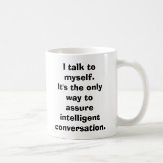 Ich spreche mit mich kaffeetasse