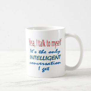 Ich spreche mit mich kaffeetasse