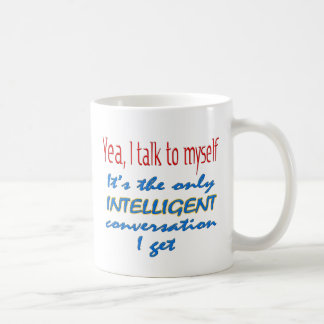 Ich spreche mit mich kaffeetasse