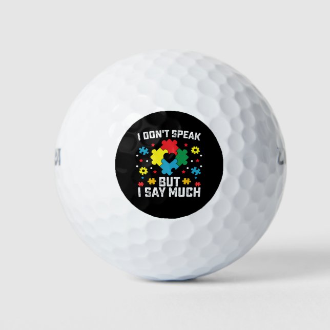 Ich spreche nicht, aber ich sage viel Aufklärung ü Golfball (Vorderseite)