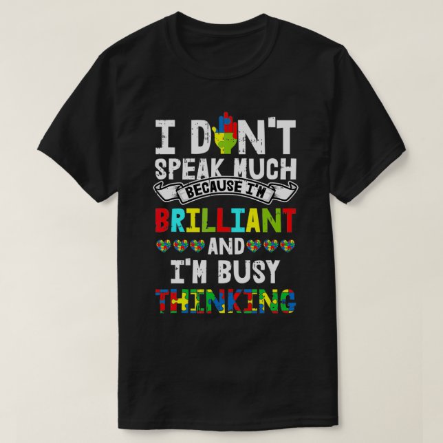 Ich spreche nicht viel Aufklärungsgeschenke für Ki T-Shirt (Design vorne)