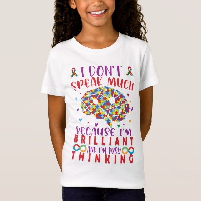 Ich spreche nicht viel brilliante Autismus Autisti T-Shirt (Vorderseite)