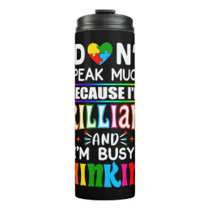 Ich spreche nicht viel, weil ich brilliant beschäf thermosbecher