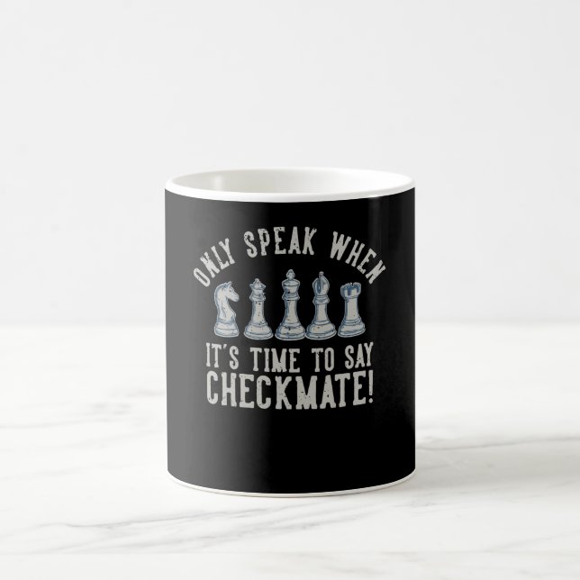 Ich spreche nur Checkmate Funny Chess Kaffeetasse (Mittel)