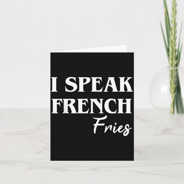 Ich spreche Pommes frites Karte (Vorderseite)