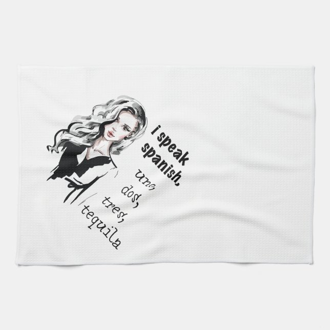 Ich spreche Spanisch Geschirrtuch (Horizontal)
