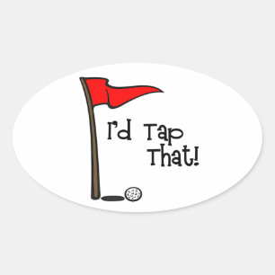 Ich Stach das - Golf Ovaler Aufkleber