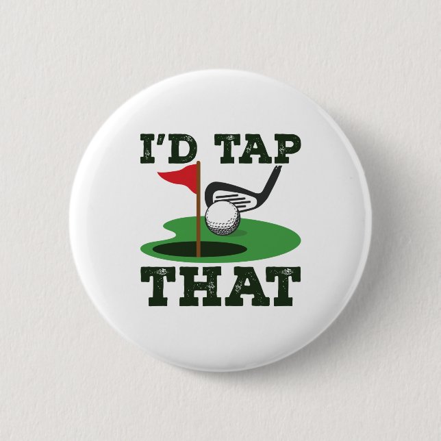 Ich Stach den Golf Putting Button (Vorderseite)