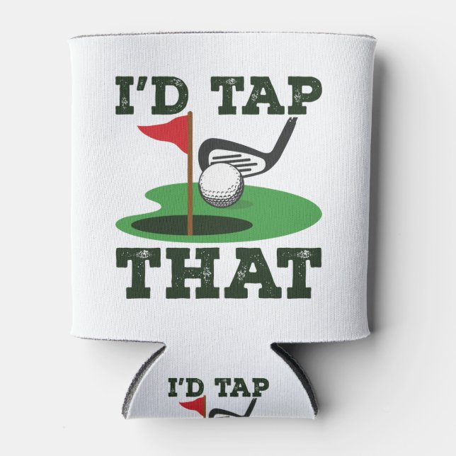 Ich Stach den Golf Putting Dosenkühler (Vorderseite)