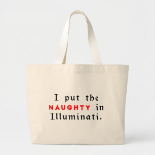 Ich stecke das Unartige in Illuminati Jumbo Stoffbeutel