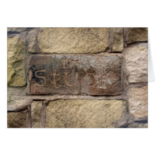 "Ich stecke fest" ein anderer Stein in der Wand