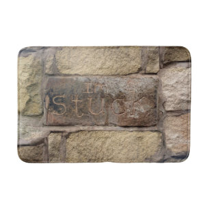 "Ich stecke fest" ein anderer Stein in der Wand Badematte