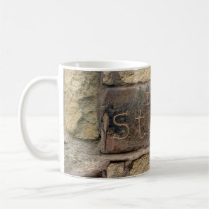 "Ich stecke fest" ein anderer Stein in der Wand Kaffeetasse