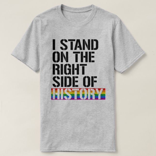 Ich stehe auf der rechten Seite der Geschichte T-Shirt (Design vorne)