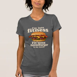 Ich Stehe Auf Fitness Cheeseburger In Meinem Mund T-Shirt